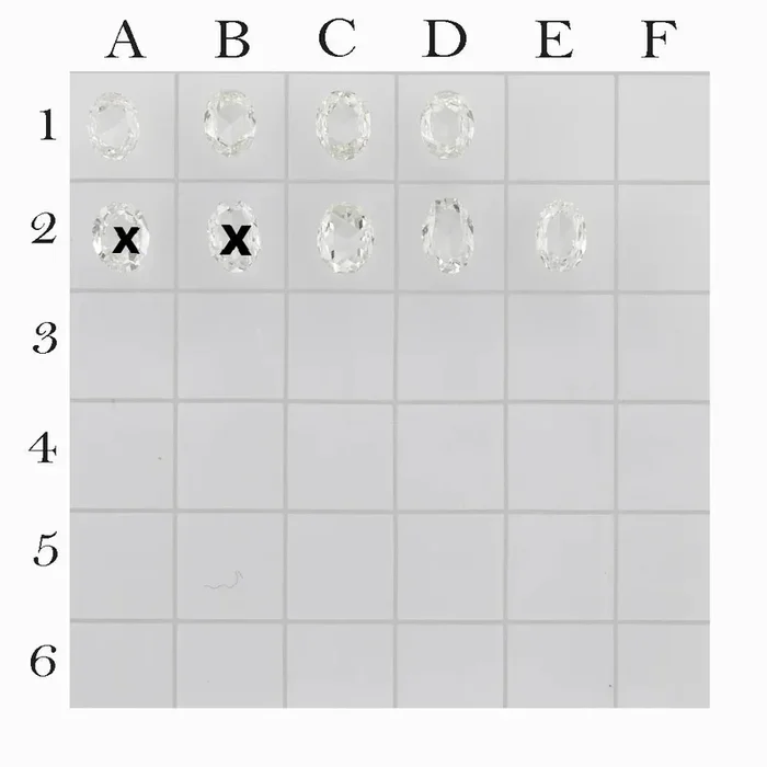 0.12ct Calibrated Oval Rose Cut Diamonds (4x3mm) CD046