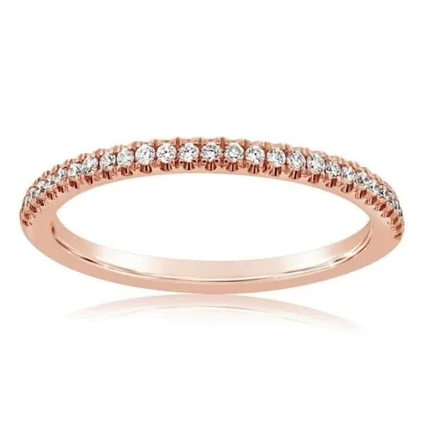 0.15 Carat Micropave Set Diamond Wedding Band