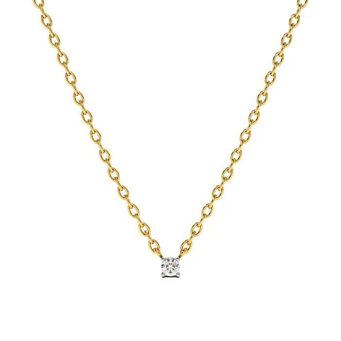 0.24 Carat Aurora Spark 9KT Gold Lab Grown Diamond Necklace