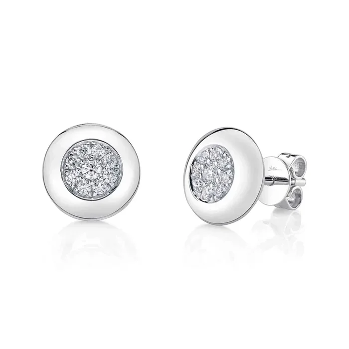 0.26ctw Diamond Circle Stud Earring