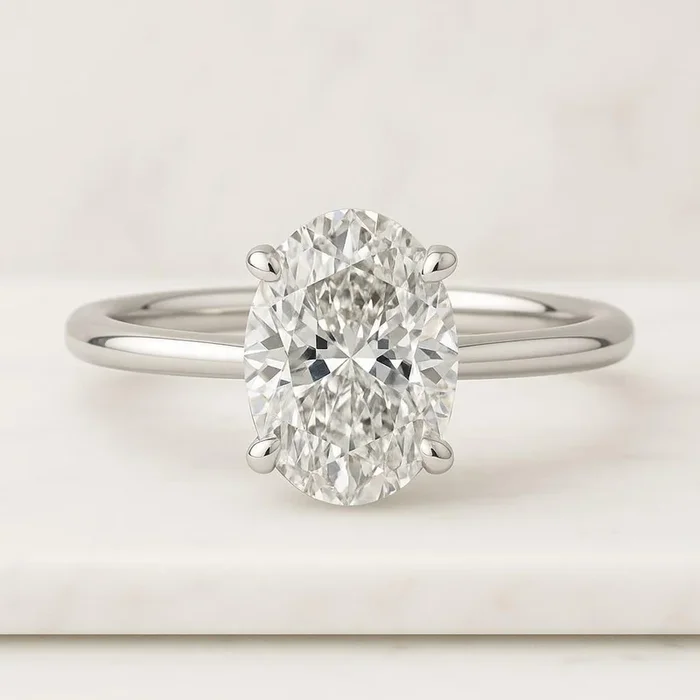 0.50 – 2.00 Carat Oval Cut Solitaire Ring