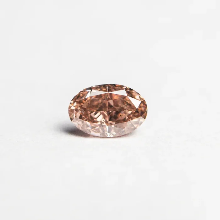 0.50ct 5.89×3.98×2.71mm GIA SI2 Fancy Deep Brownish Orangy Pink Oval Brilliant ?? 24163-01