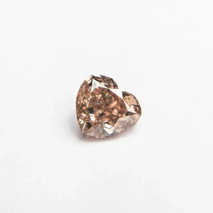 0.53ct 4.73×5.14×2.92mm GIA I1 Fancy Brown-Pink Heart Brilliant ?? 24115-01