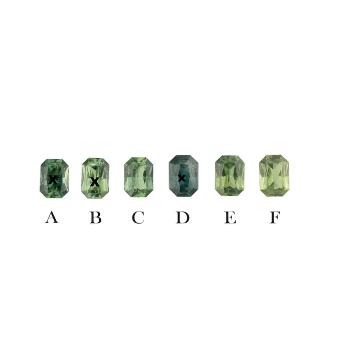 0.70-0.80ct Calibrated Emerald Green Sapphire (6-6.5mm) CS286