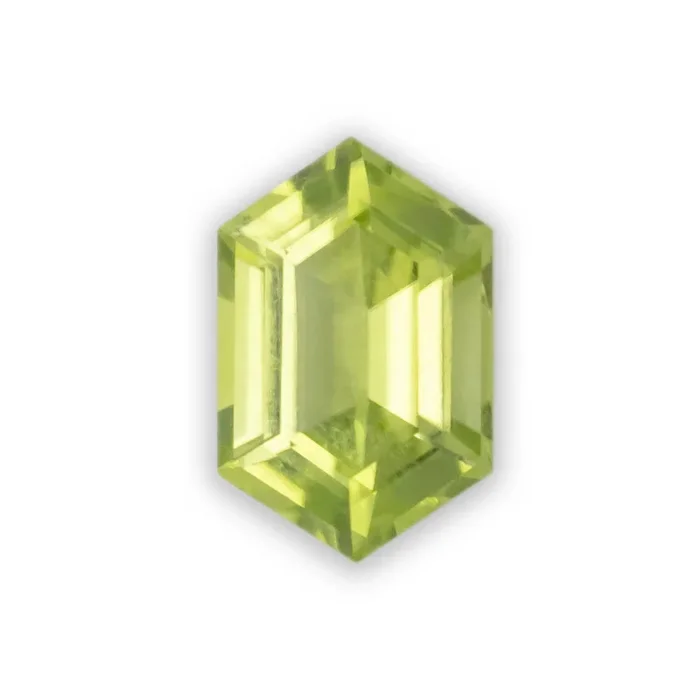 0.95ct 7.7×5.08×3.46mm ELONGATED HEXAGON CUT GREEN PERIDOT