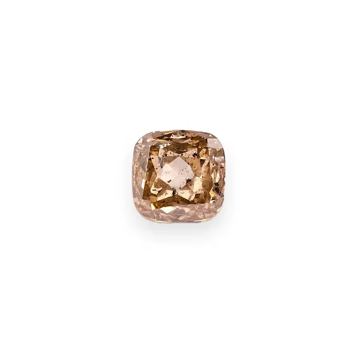 0.97ct 5.21×5.14mm CUSHION DOUBLE CUT CHAMPAGNE SALT & PEPPER DIAMOND