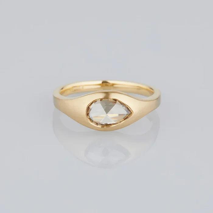 1.04 Carat One-of-a-Kind Rose Cut Brown Diamond Signet Ring | DR142-OOAK