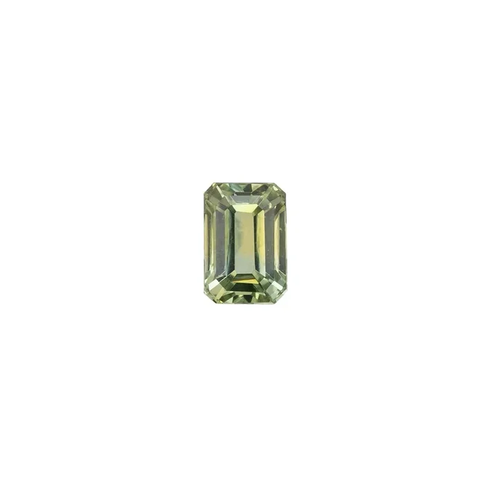 1.05ct Emerald Cut Light Green Montana Sapphire SF316