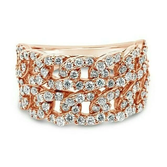 1 1/4 cts White Diamond Ring in 14K Rose Gold by Le Vian