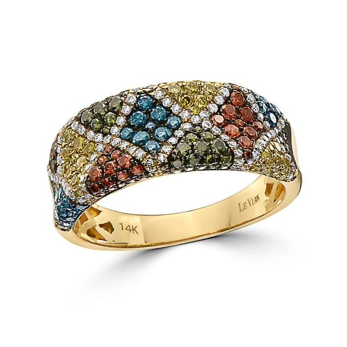 1 1/4 cts White Diamond Ring in 14K Yellow Gold by Le Vian