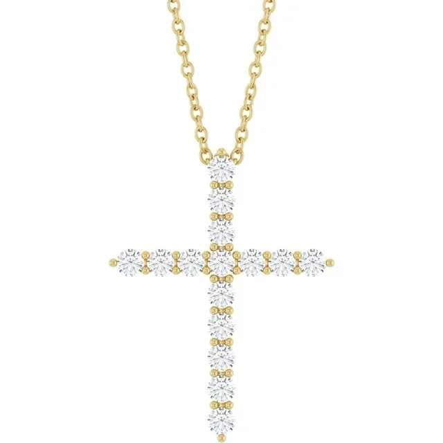 1/2 CTW Natural Diamond Cross