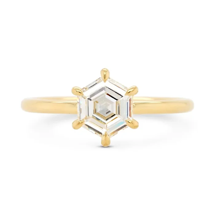 1.20ct Eva Hexagon Diamond Engagement Ring