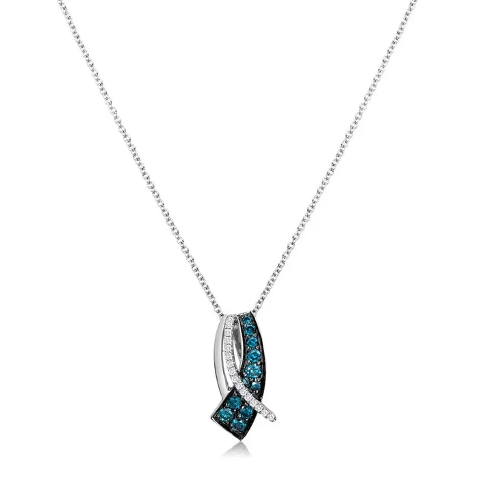 1/3 cts White Diamond Necklace in 14K White Gold by Le Vian