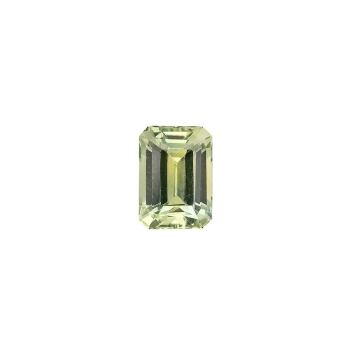 1.39ct Emerald Cut Light Green Montana Sapphire SF405