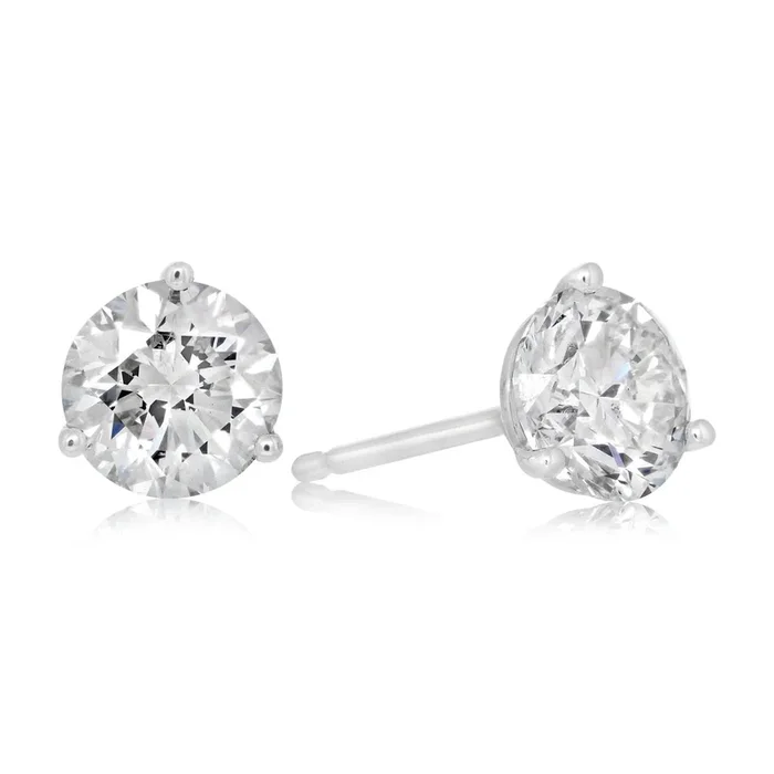 1.41 Carat Diamond Stud Earrings