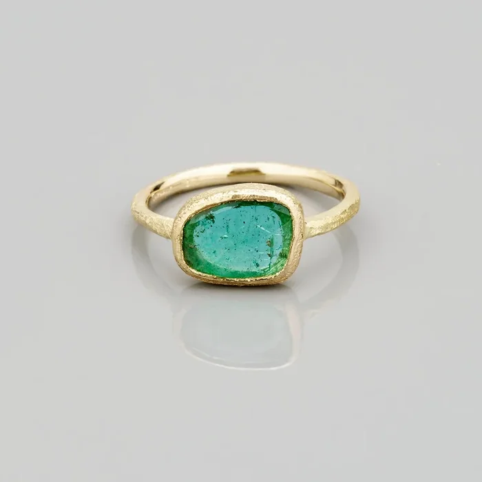 1.42 Carat One-of-a-Kind Emerald Slice Ring | ER33-OOAK