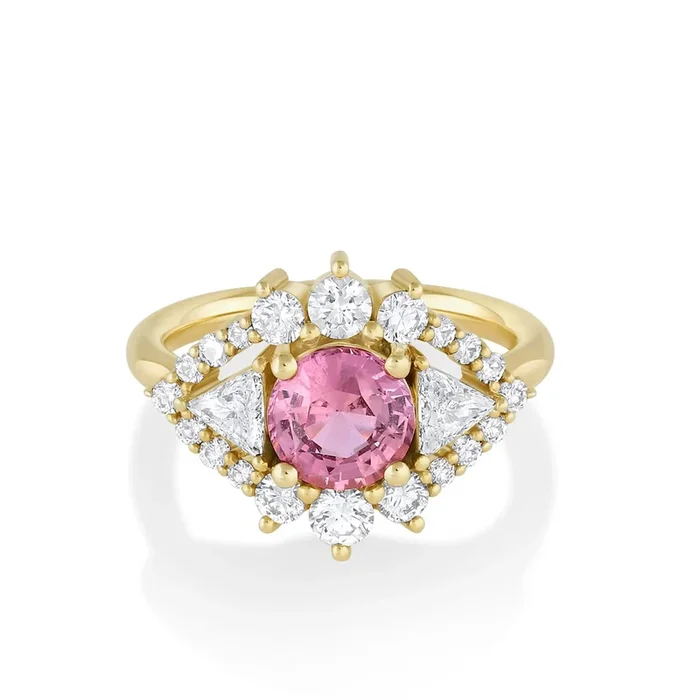 1.49ct Pink Sapphire Art Deco Ring
