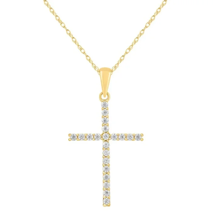 1/4ctw Diamond Cross Pendant