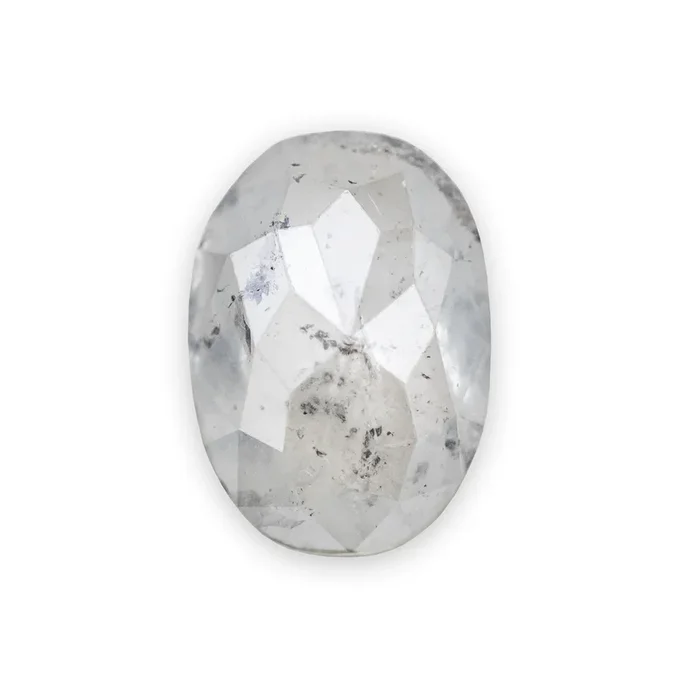 1.52ct 9.28×6.62×2.73mm OVAL ROSECUT SALT & PEPPER DIAMOND