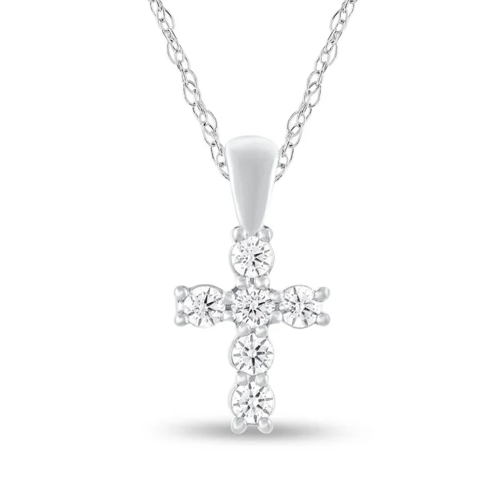 1/5ctw Diamond Cross Pendant