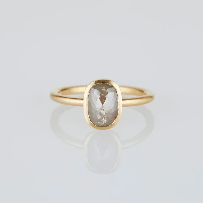 1.6 Carat One-of-a-Kind Rose Cut Grey Diamond Ring | DR207-OOAK