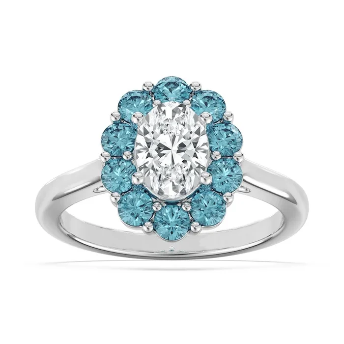 1.75ctw Certified Lab Grown Diamond Halo Engagement Ring