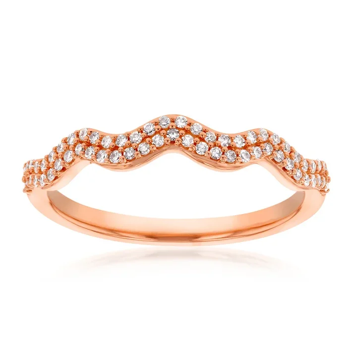 10ct Rose Gold 1/5 Carat Diamond Ring