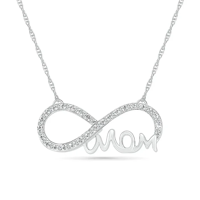 .10ctw Diamond “Mom” Infinity Necklace