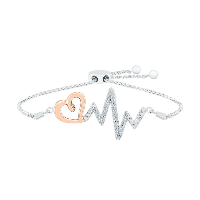 .10ctw Diamond EKG Bolo Bracelet