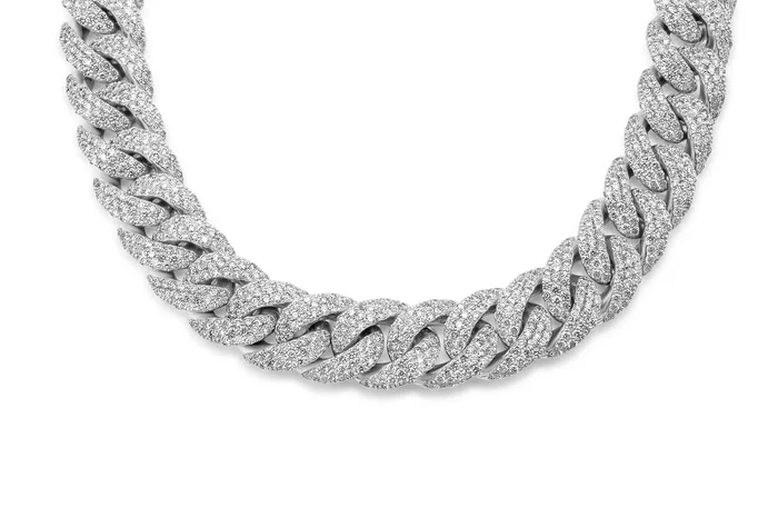 10k Diamond Chain, Pave Cuban Link 12mm 28 ctw