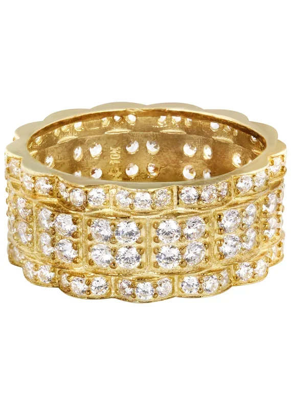 10K Eternity Gold Ring For Men – Mens Pinky Ring | 6.5 Grams