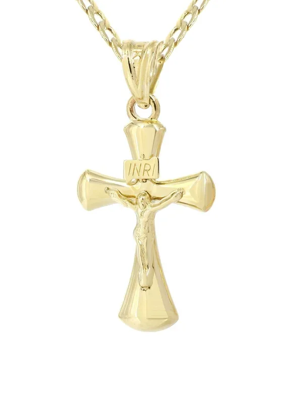 10K Gold Crucifix / Cross Necklace For Men | 5.66 Grams
