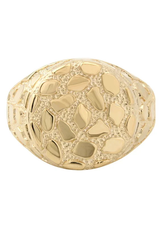 10K Gold Nugget Ring For Men | 3 Grams