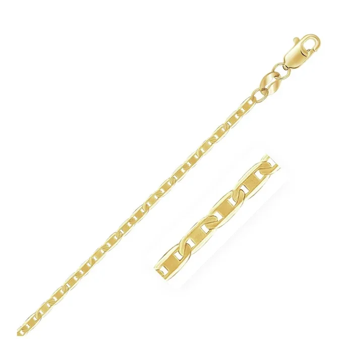 10k Yellow Gold Mariner Link Chain (1.70 mm)