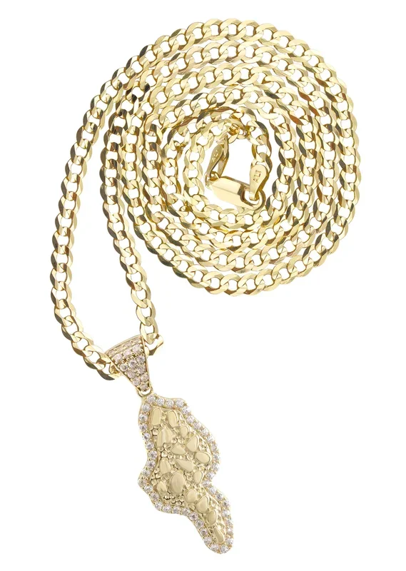 10K Yellow Gold Nugget Necklace | Appx. 2.2 – 9.2 Grams