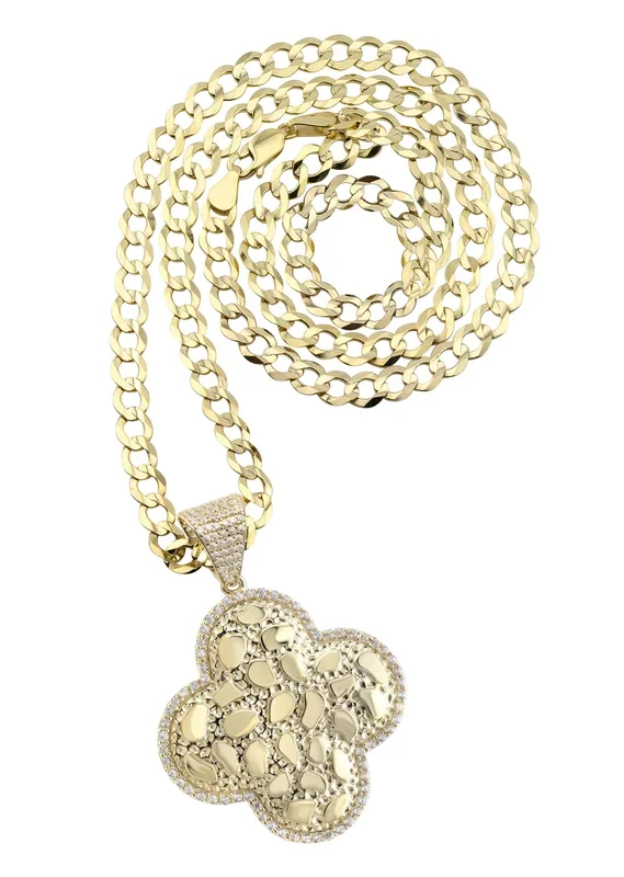 10K Yellow Gold Nugget Necklace | Appx. 4.5 – 18.5 Grams