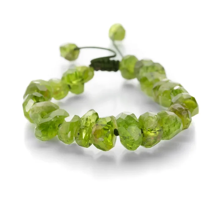 10mm Peridot Bead Bracelet