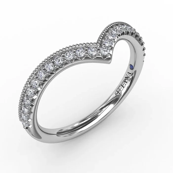 14 Karat Curve Diamond Wedding Band