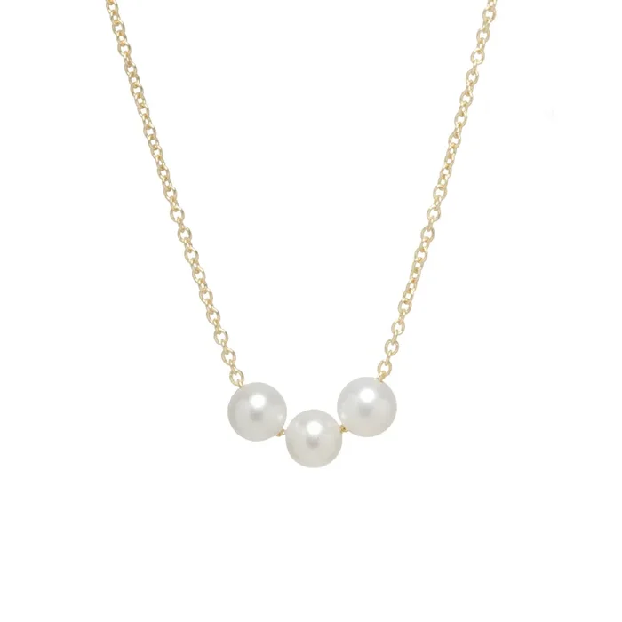 14k 3 Pearl Necklace