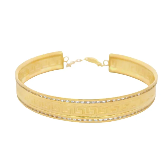14K Classic Bangle for Women Greca Style JTJ™