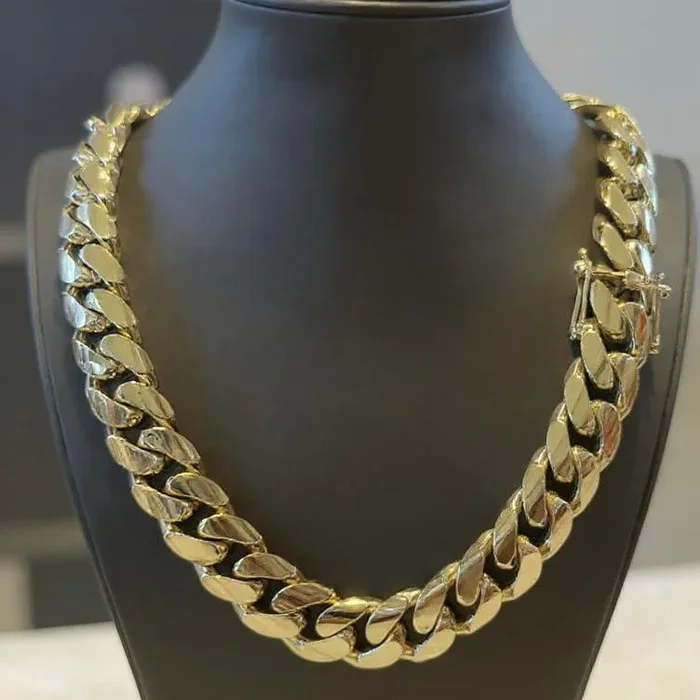 14K Cuban Semi Solid Chain (19.8MM / 23″ Inches) JTJ™