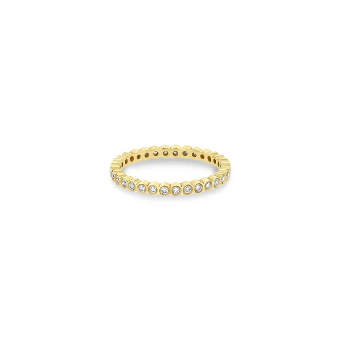 14k Diamond Bezel Eternity Band Ring