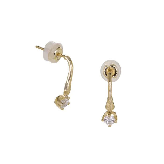 14k Diamond Branch Earrings