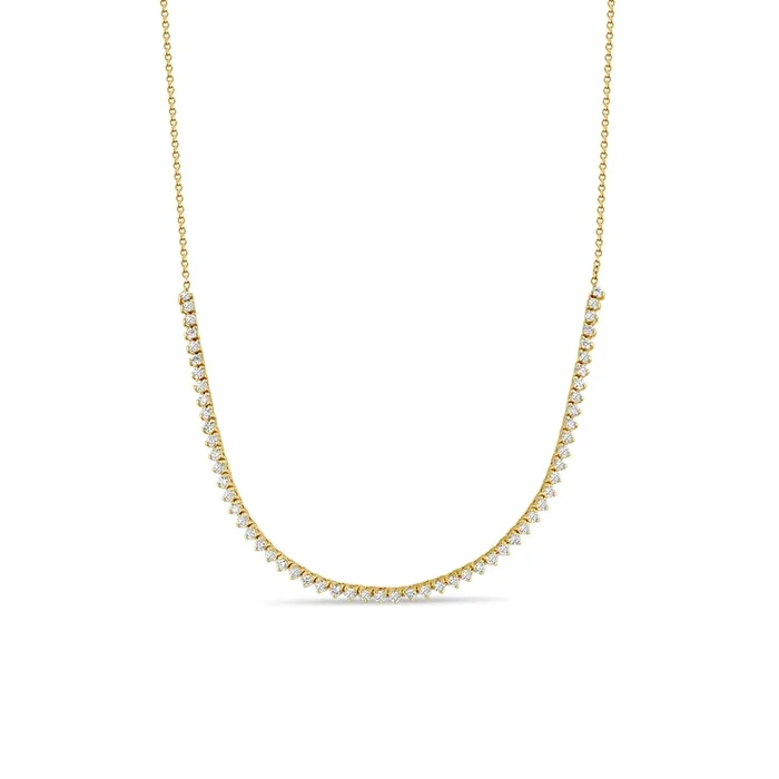 14k Diamond Tennis Segment Necklace