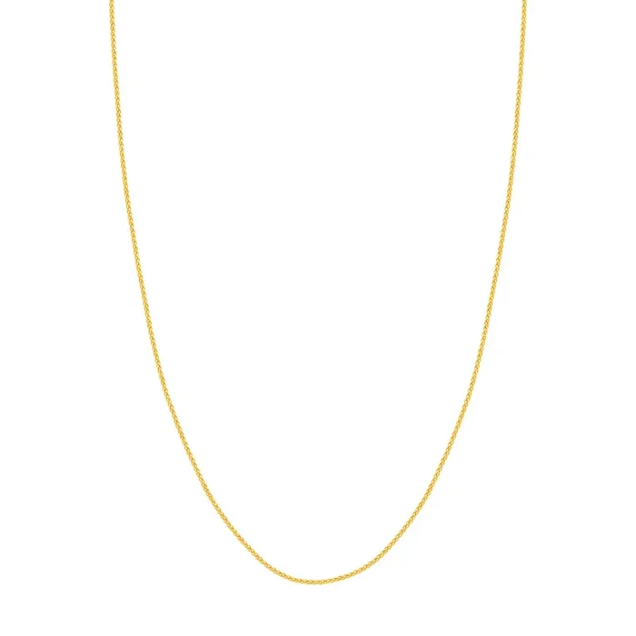 14k Gold 1.65mm Wheat Chain, 24″