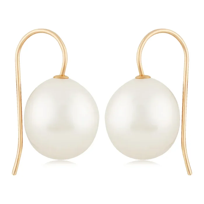 14k Gold Baroque Pearl Drop Earrings