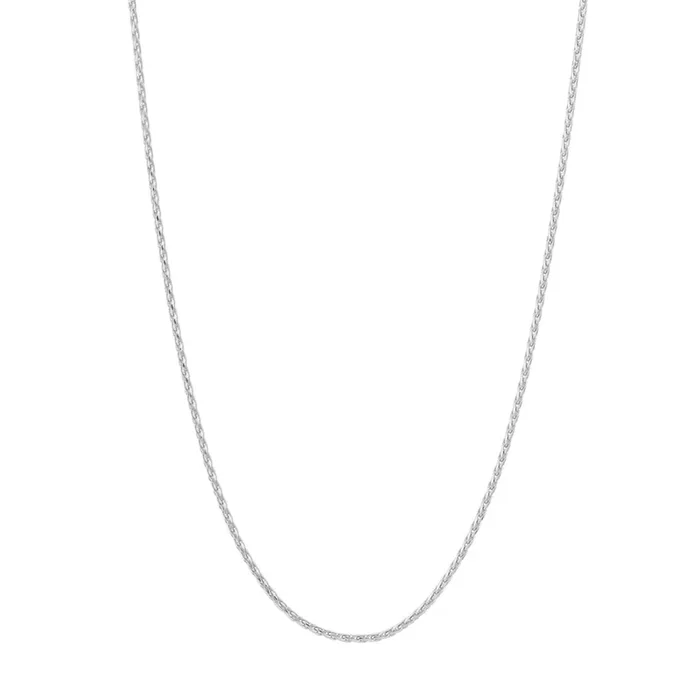 14k Gold Diamond-Cut Wheat Chain Necklace, 16″
