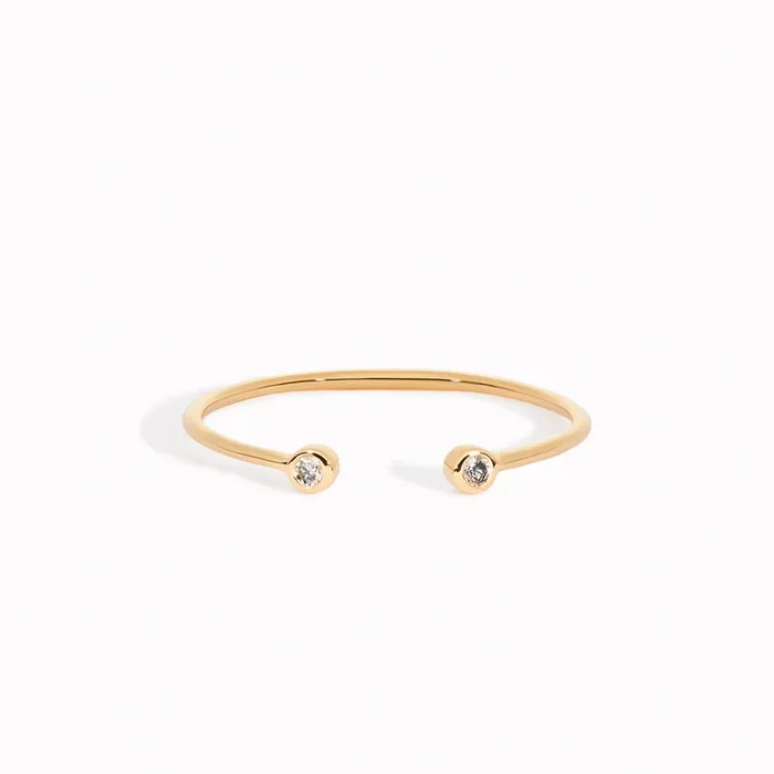 14k Gold Diamond Ring – Karoline Luxe