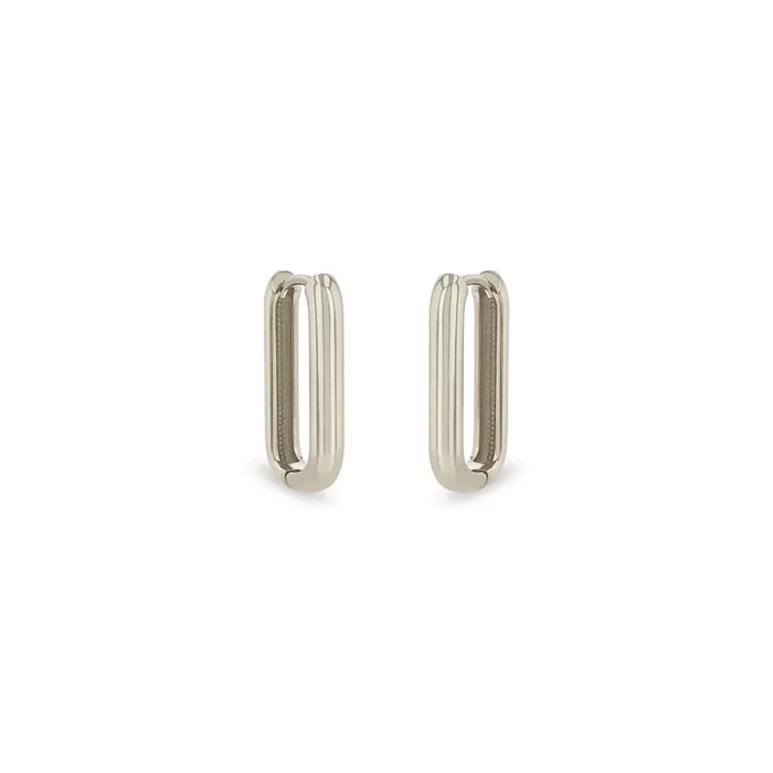 14k Gold Thick Large Oval Hinge Hoops – SALE