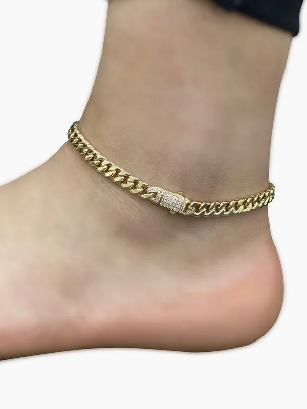 14k Hollow Ankle Bracelet (7.5MM) JTJ™